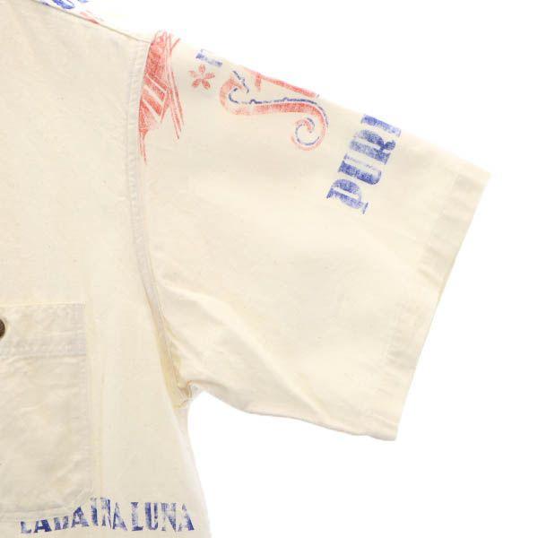 SUN SURF Toyo Enterprise Logo Train Print Short sleeve Work shirt M Men's Used