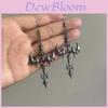 Vampire Jewelry Geometric Cross Pendant Earrings For Women Gothic Style