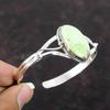 Lemon Chrysoprase Cuff Bracelet Genuine Gemstone Bangle 925 Sterling Silver Adjustable Cuff Bangle Beautiful Handmade Women Jewelry For Gift