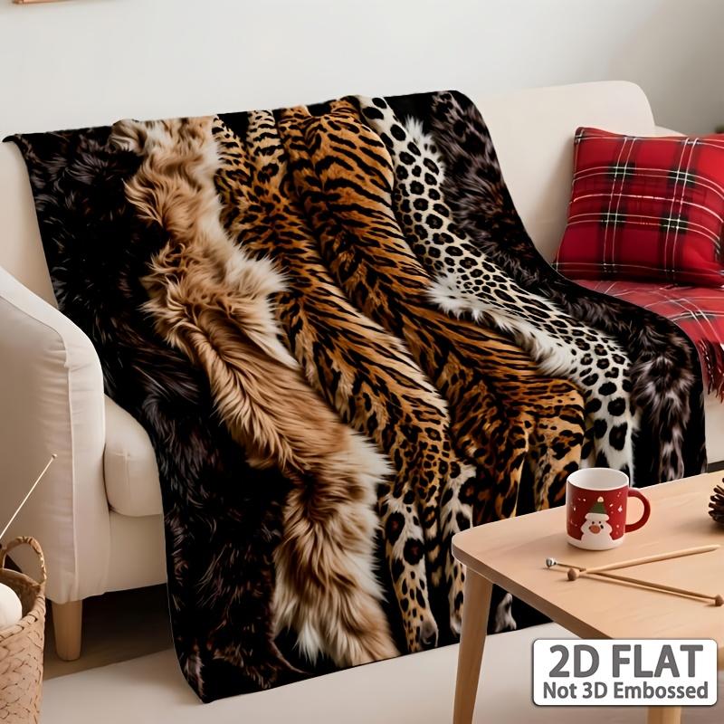Coperta decorativa con stampa animalier per divano, letto, soggiorno e decorazione della casa
