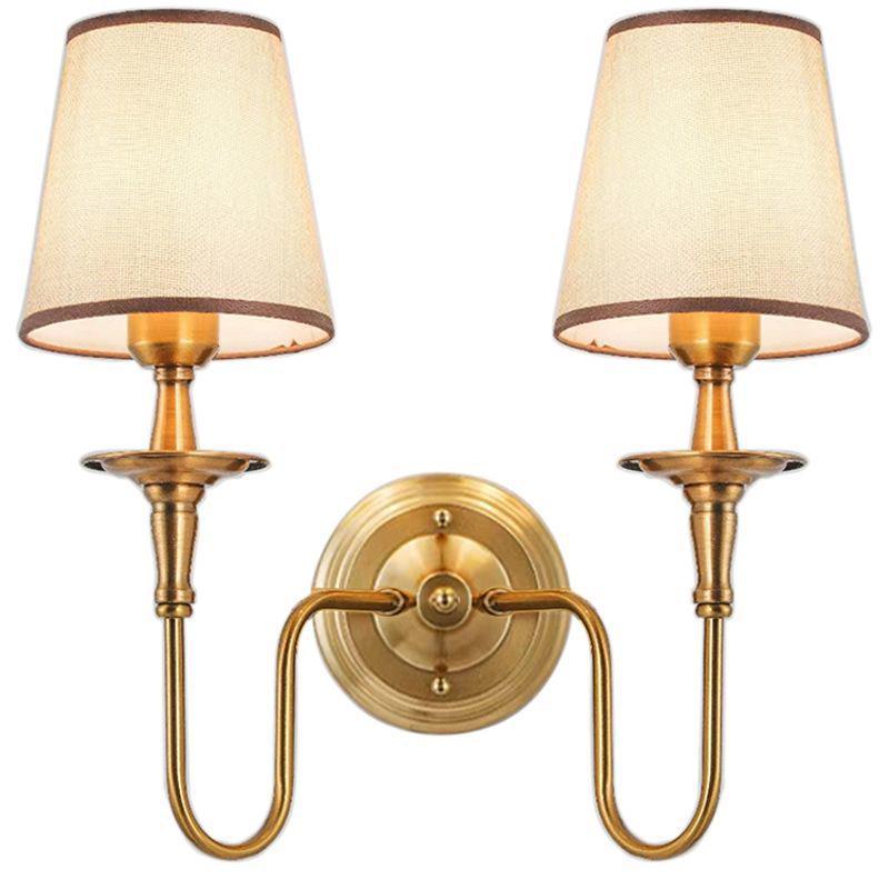 Antique Bronze Wall Light: European-Style Single Head for Bedroom, Living Room, Corridor.
