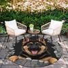 German Shepherd pattern round rug,Carpet Rug for Living Room Bedroom  Playroom ,Non-slip Floor Mat,Holiday Gifts and Birthday Gifts.