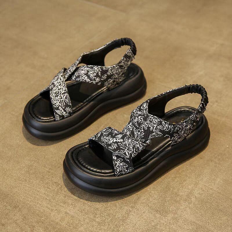 Roman sandals women's summer wear 2025 new comfortable skirt casual versatile platform sports beach shoes