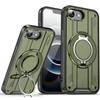 Shockproof Heavy Duty Armor Phone Case with 360° Rotatable Magnetic Metal Ring Stand for iPhone/Samsung Case for Car Holder