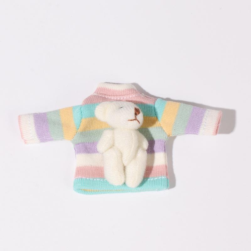 OB11 Doll Clothes Cute Bear Rabbit Collar Short Sleeve Shorts Coat for Obitsu11, Molly, GSC, YMY, 1/12bjd Clothes Accessories