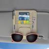 Visera Solar de Coche Organizador de Puntos Bolsillo de Almacenamiento Bolsa Estuche Titular para Tarjeta IC Gafas Pin de Sujeción Guardado Ordenación Accesorios de Coche Auto