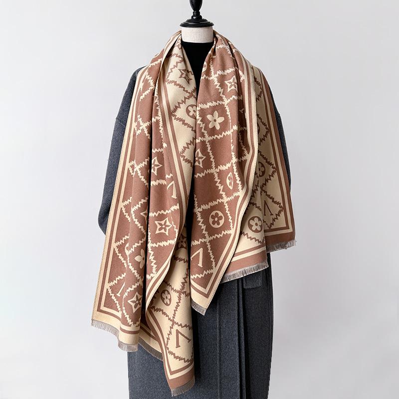 Designed Winter Cashmere Scarf Women Thick Pashmina Warm Blanke Shawl Wrap  Travel Decorate Foulard Popular  Echarpe