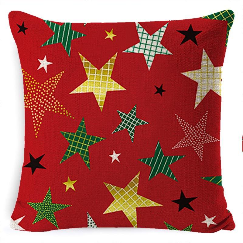 Federa Cuscino di Natale Fiocco di Neve Alce Albero di Natale Stampa Federa Cuscino Stile Nordico
