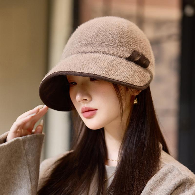 New Cap Equestrian Hat Autumn and Winter Warm Women's Fashion Bucket Hat