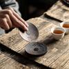 Creative solid wood tea coaster Kung Fu tea set accessories household Japanese anti-scalding heat insulation pad tea coaster