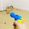 Cat Plush Ball Launcher Launch Gun Toys Boredom Relief Plush Balls 7 Colorful Bouncy Tease Cat Toys Silent Balls