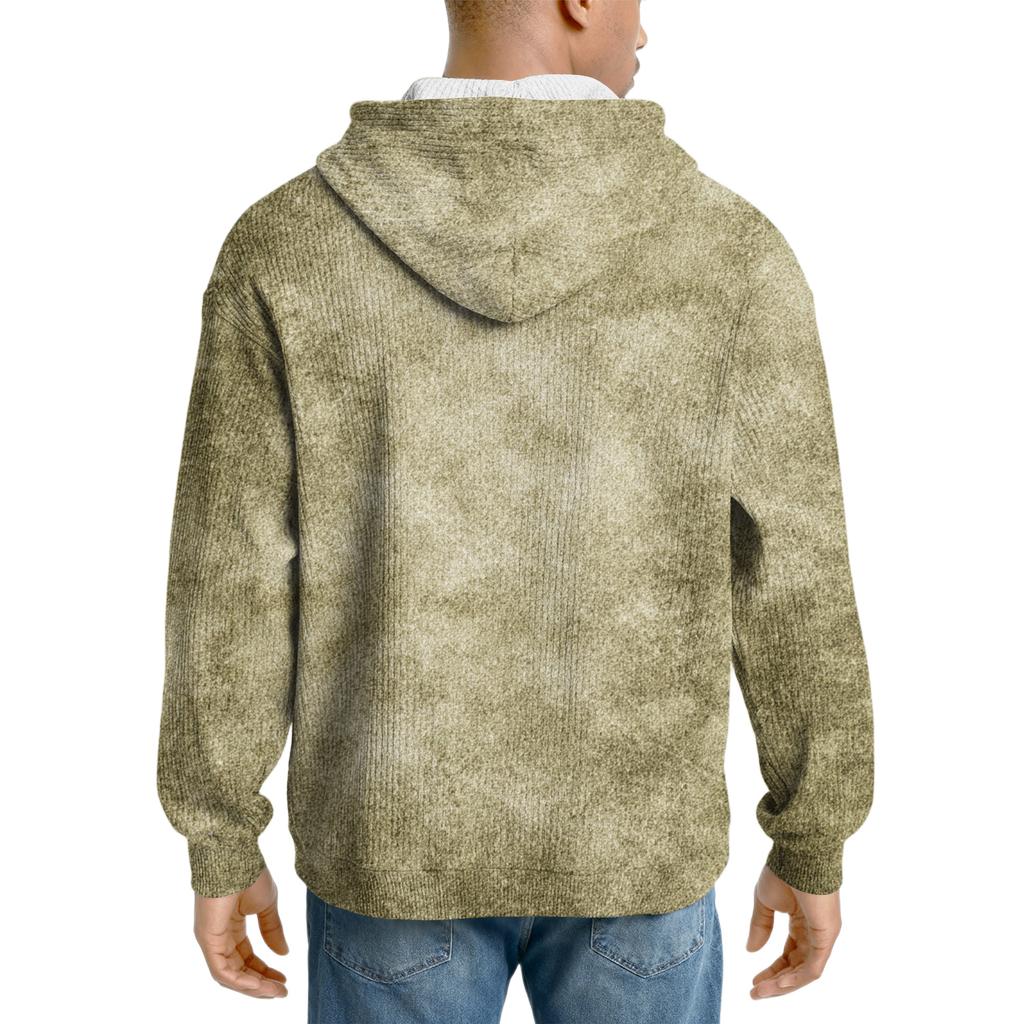 Men's Knit Hooded Sweatshirt Casual Long-Sleeve Sweatshirt