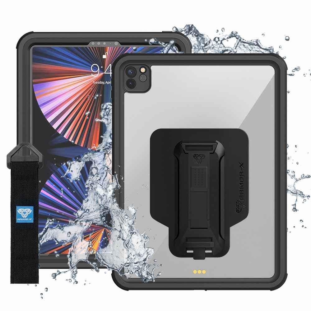 

ARMOR-X IP68 Waterproof Case with Hand Strap for 12.9-inch iPad Pro (6th/5th Generation) - Black, Model MXS-A17S