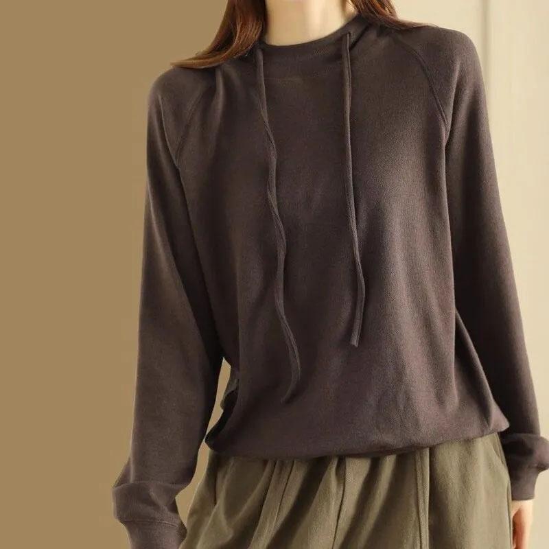 Sweatshirt for Women Cotton Oversize Hooded Thickened Loose Casual Pullover Long Sleeve Top Sweatshirt