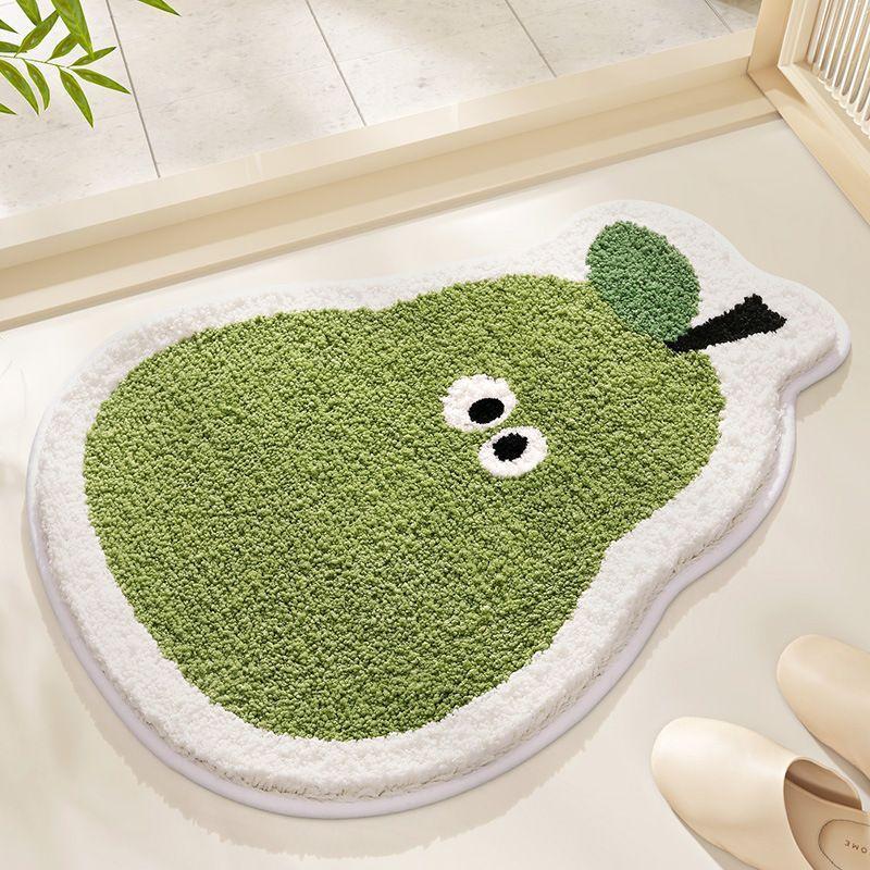 Little Fresh Fruit Special Imitation Cashmere Carpet Warm Machine Washable Bathroom Door Carpet Porch Mat Home Decor