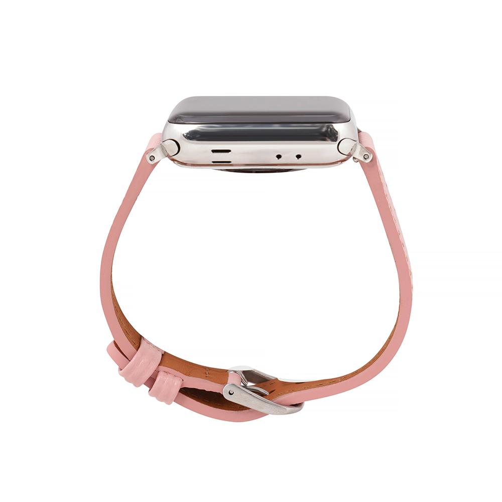 Loideu Appsong Premium Leather Apple Watch Strap Pink Ll1S22200Psp + Galaxy Compatible