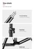 Professional Photography & Broadcast Floor Lamp Stand - Adjustable 70cm Floor & Flash Lamp Stand