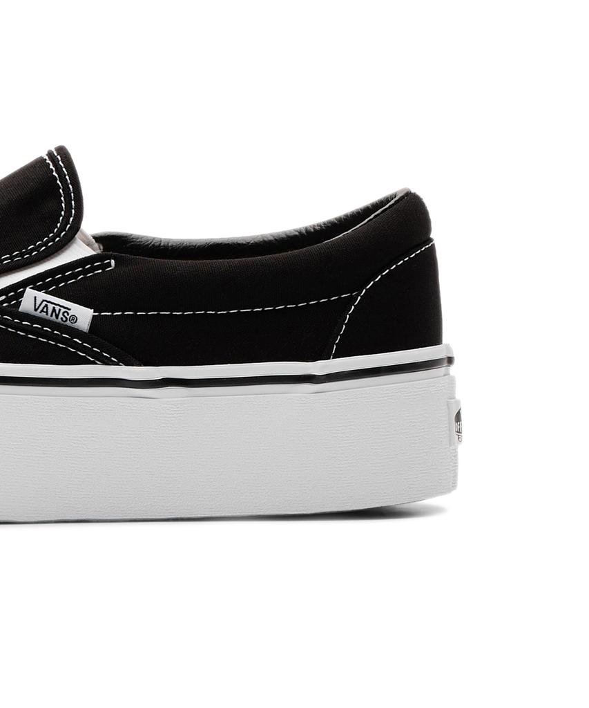 Vans Classic Slip-On Stackform - (Canvas) Black:True White / Vn0A7Q5Rbmx1