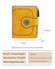 Portafoglio da Donna RFID Anti-Magnetico - Corto in Pelle Retro Olio Cera Europea & Americana, Portamonete Multi-Scomparti per Carte.