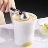 Ice Cream Fruit Scoop, Stainless Steel Ice Cream Scooper with Trigger Non-Slip Handle, Heavy Duty Metal Ice Cream Scoop for Ice Cream Fruit Balls