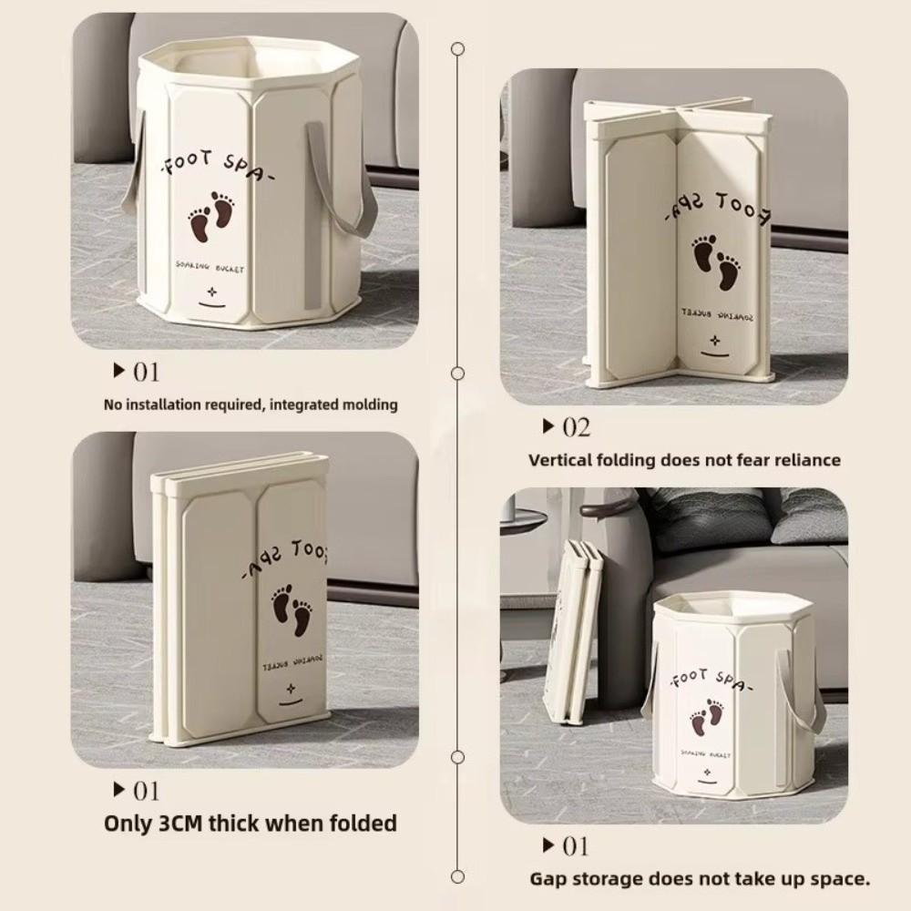 Thickened Foot Bath Bucket Collapsible Foot Soak Bucket Multifunctional Foot Washing Bag  Travel