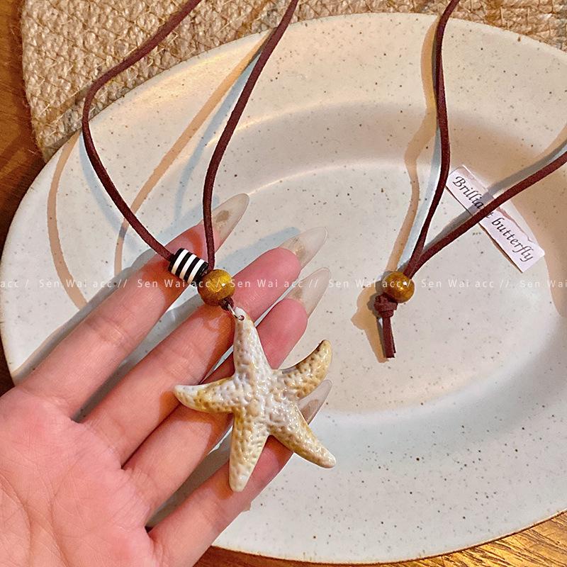 Female Niche Fashion Versatile Vacation Style Starfish Pendant Necklace
