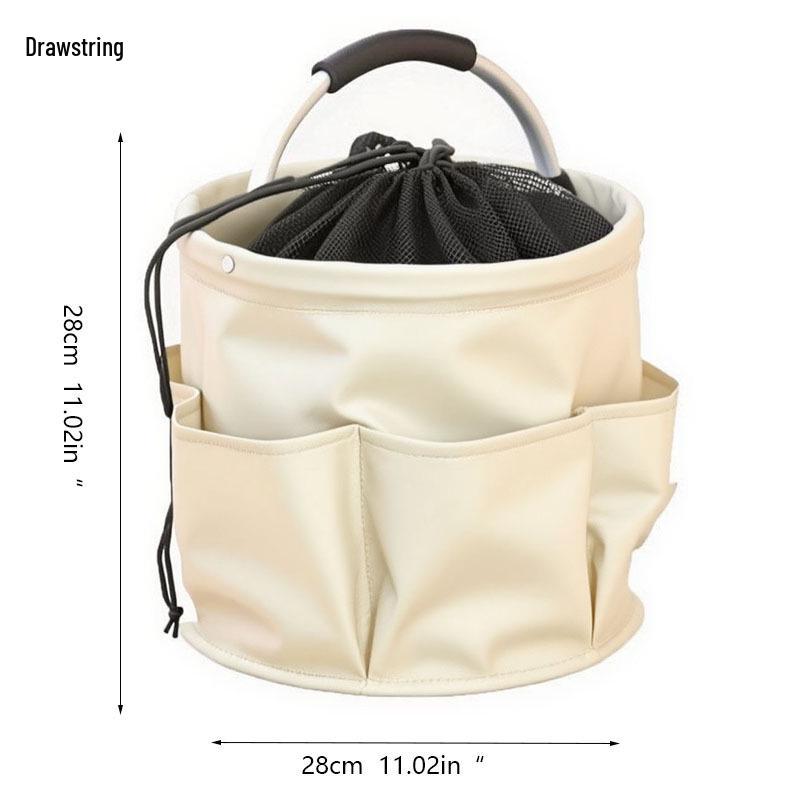 Multifunctional Foldable Storage Basket for Camping, Picnic, Toiletries, Shower, and Household Use