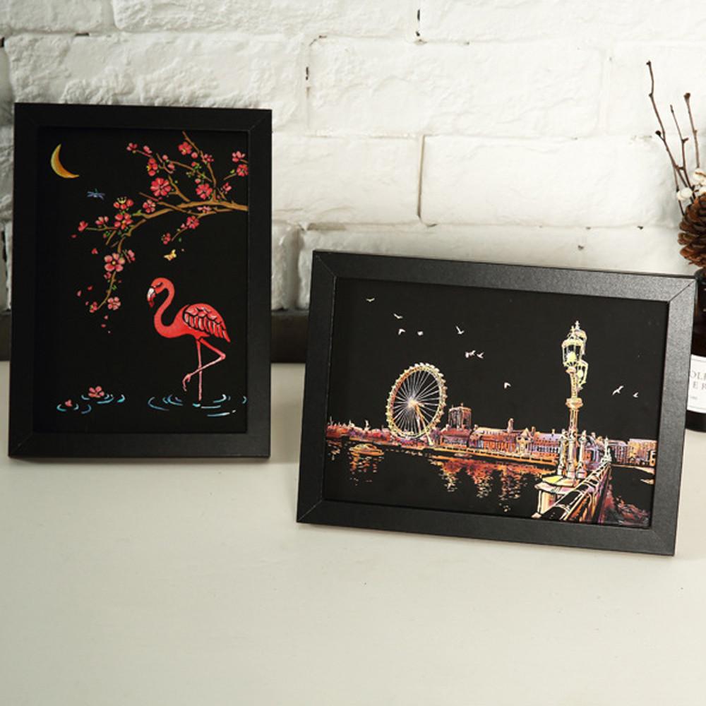 4pcs 20x14cm Painting Paper With Drawing Stick Kids Toy