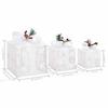 Gift Box Decoration Set 3 Pcs White for Indoor & Outdoor Use