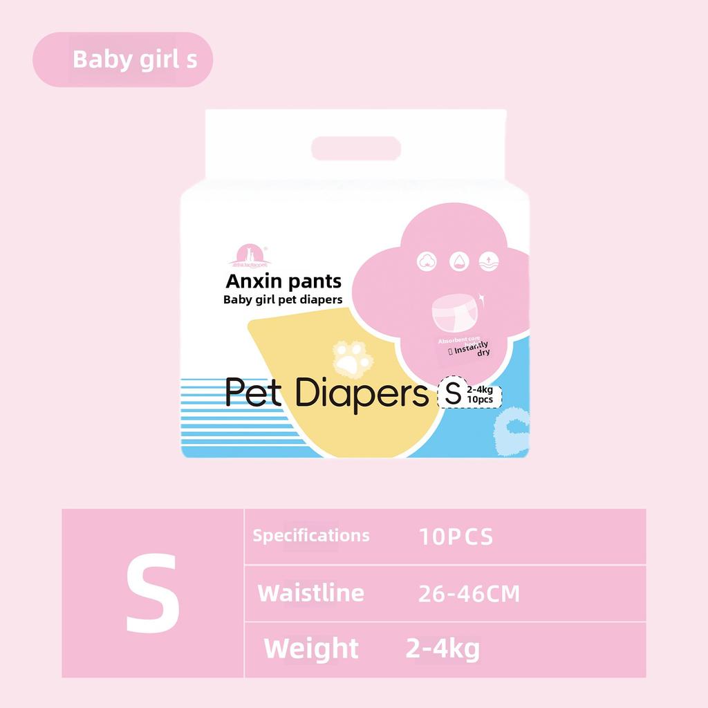 Wearable Pet Diapers Waterproof Anti-side Leakage Menstrual Shorts Thin Breathable Comfortable Disposable Pet Male Dog Diapers