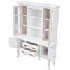 Miniature Cabinet Wooden 1/12 Scale Dollhouse Bookcase Cupboard with Openable Door Drawer for Room