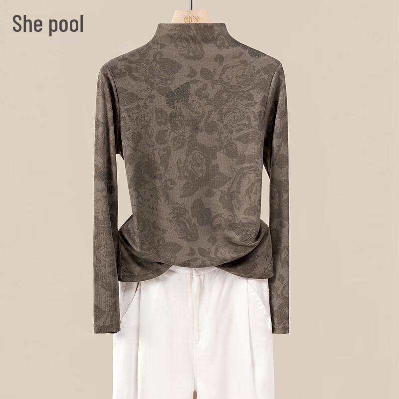 Tachi Women s Jacquard Half-Turtleneck Top M