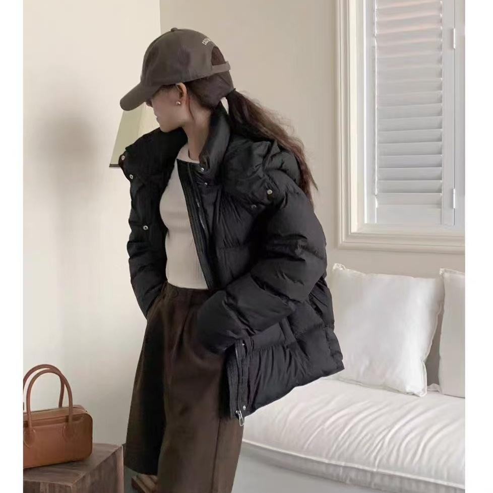 2024 Winter Down Jacket Women's Loose Fashion Thickened Short 90 White Duck Down Warm Jacket