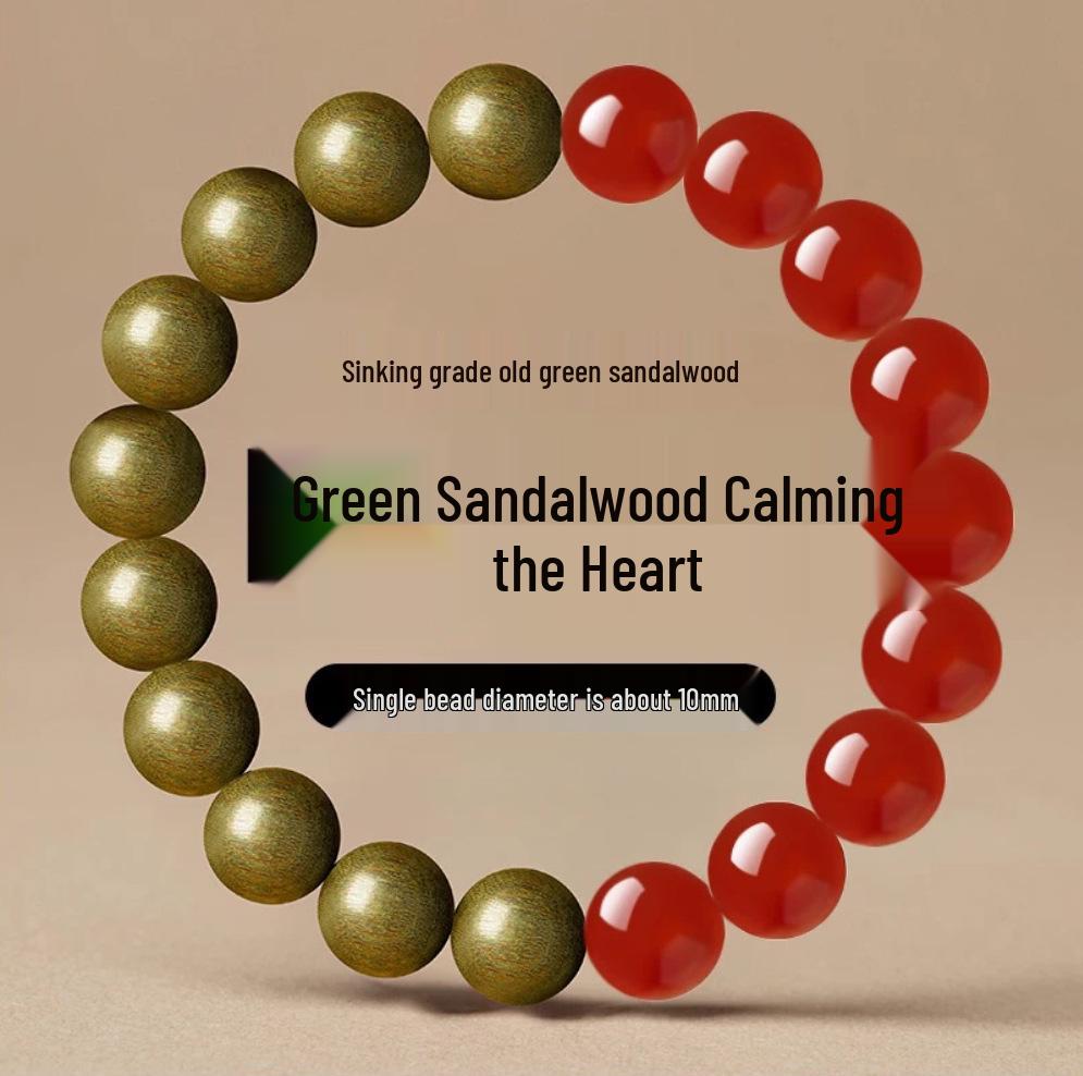 Premium Green Sandalwood & Wenge Bracelet for Men & Women - High Density, Collection Grade