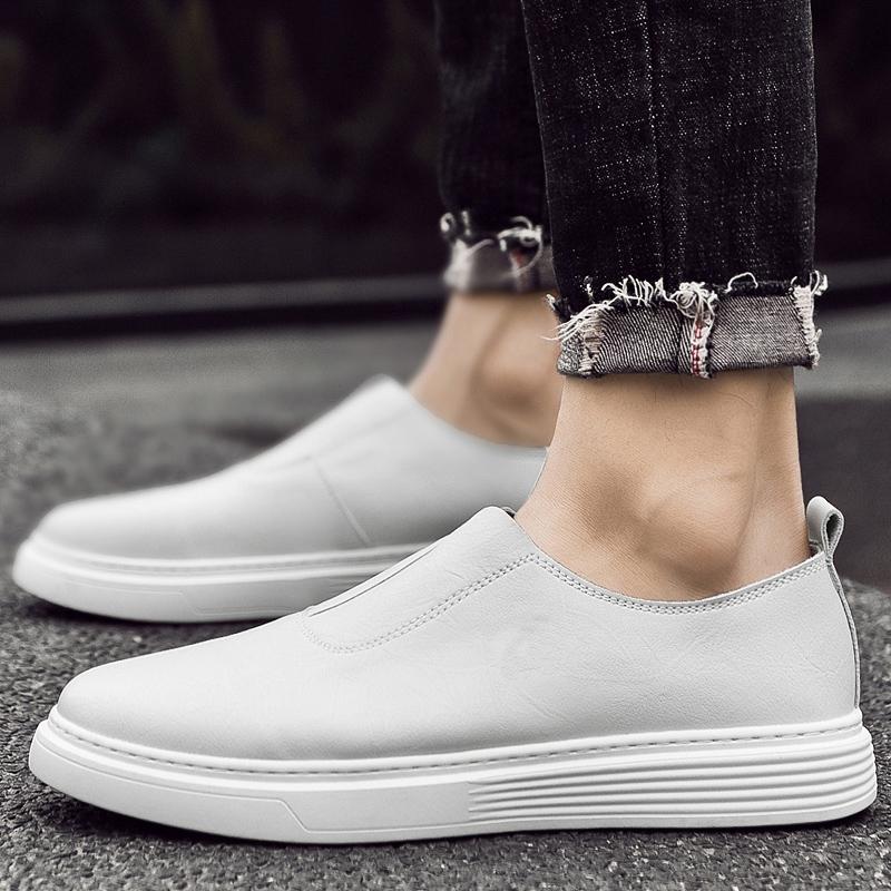 Comfortable New Loafers Men Rubber Soled Casual Shoes Man Shoes Quality Leather Shoes Male Flats Fashion Driving Mens Sneakers
