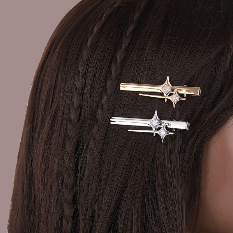 1pc Personalized Sweet Cool Spicy Girl y2k Star Hairpin, niche edge clip, Ins cool style hair accessory, high-end bangs clip