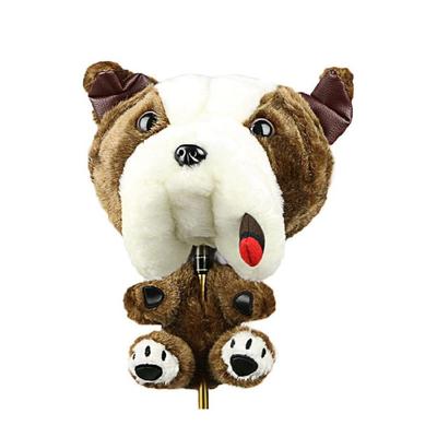 Wear Resistant Golf Driver Cover Playfulness Bulldog Pattern Golf Head Cover for Improved Accuracy