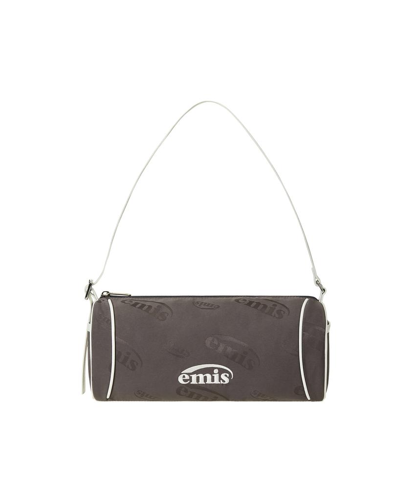 Emis Logo Jacquard Shoulder Bag-Brown