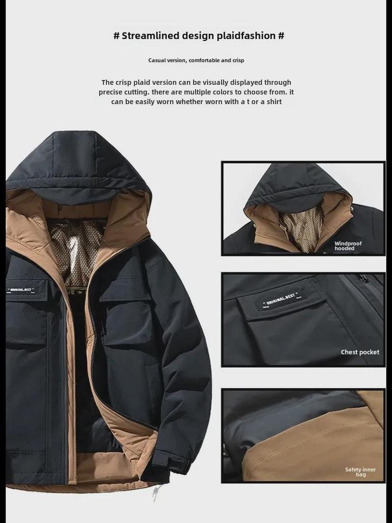 Men's Down Jacket 2023: High-Quality 90% White Duck Down, Short and Trendy, Sizes L-9XL.