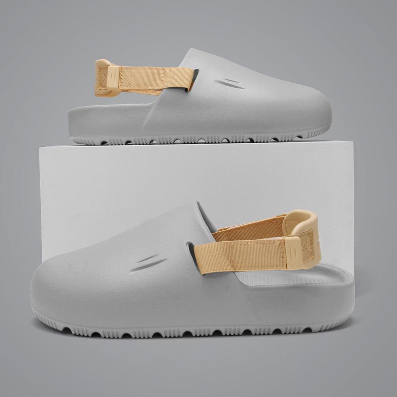 

Новые шлепанцы для пляжа из ЭВА на толстой подошве, нескользящие, для улицы, с ощущением какашки, повседневные сандалии 46-47 серый