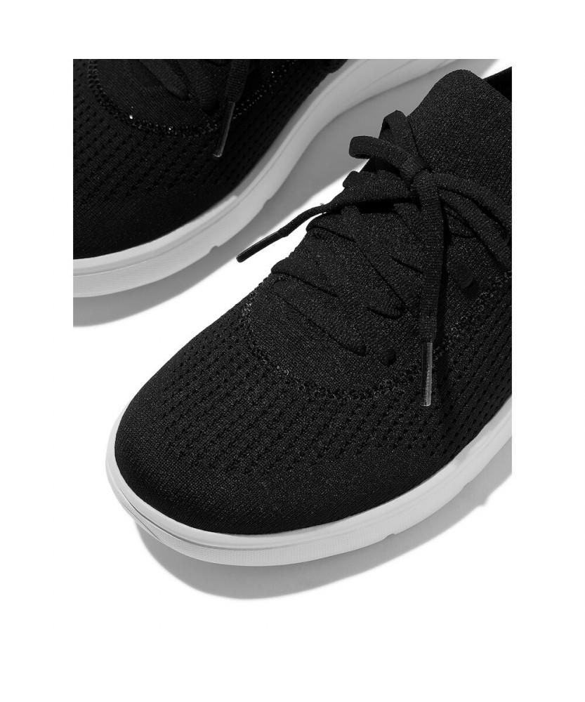 Fitflop [Super-Q] Women'S Crystal Trim Knit Slip-On Sneakers - Black (Ft59K2N115)