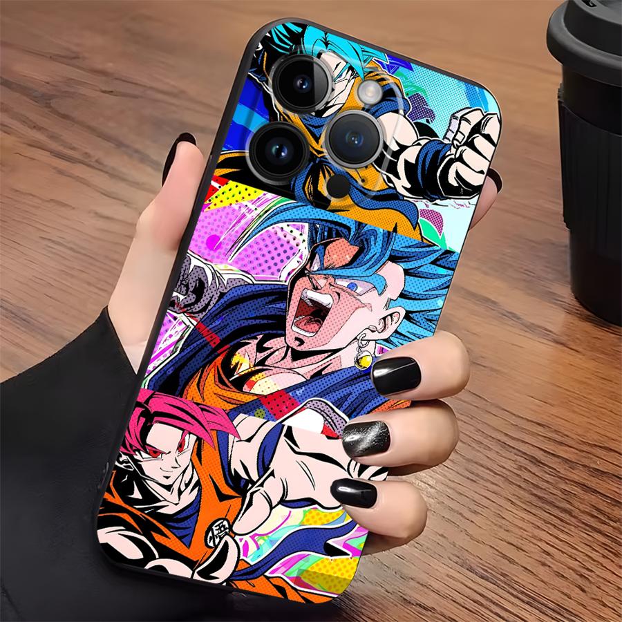 Dragon Ball Anime Cool Son Goku Black Soft Phone Cover Case for iPhone 18 7 8 15 16 14 Plus XR 17Air 13 12 11 17 Pro Max XS Max