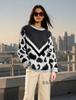 Herbst und Winter neue europäische und amerikanische Damenbekleidung Plüschdruck Strickpullover Rundhals Leopardenmuster Pullover Damen