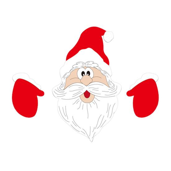 Christmas Fence Ornaments Wooden Peeking Santa Yard Decor Weatherproof Indoor Outdoor Decoration for Lawn Garden Fence