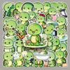 50 Cartoon Googly-Eyed Turtle Stickers - Cute Animal Designs for Helmets, Refrigerators, Phones