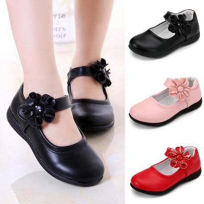 Children's Shoes Girls Single Shoes Student Princess Shoes Peas Shoes Black Flat Shoes