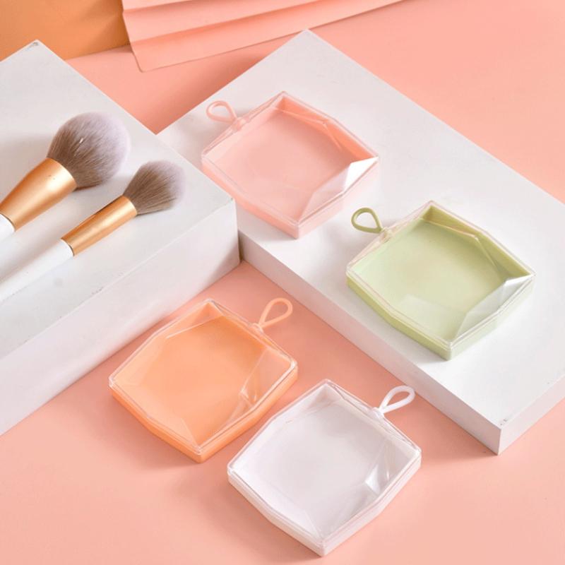 1/5 PCS Plastic Box Case Without Powder Sponge For Puff Transparent Sponge Puff Portable Travel Cosmetic Bags Cosmetics Storage