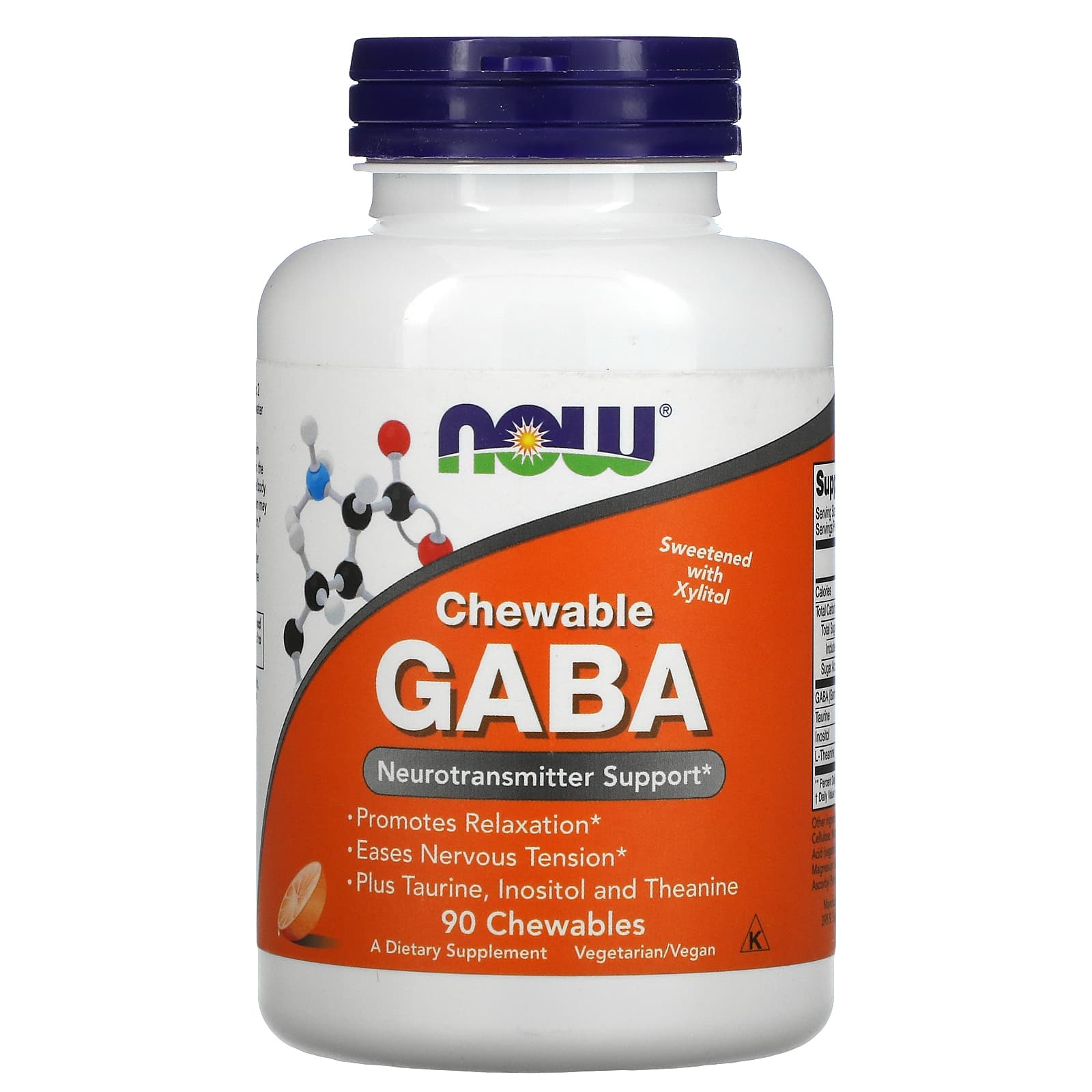 

Gaba Chewable, Natural Orange Flavor, 90 Chewable Tablets