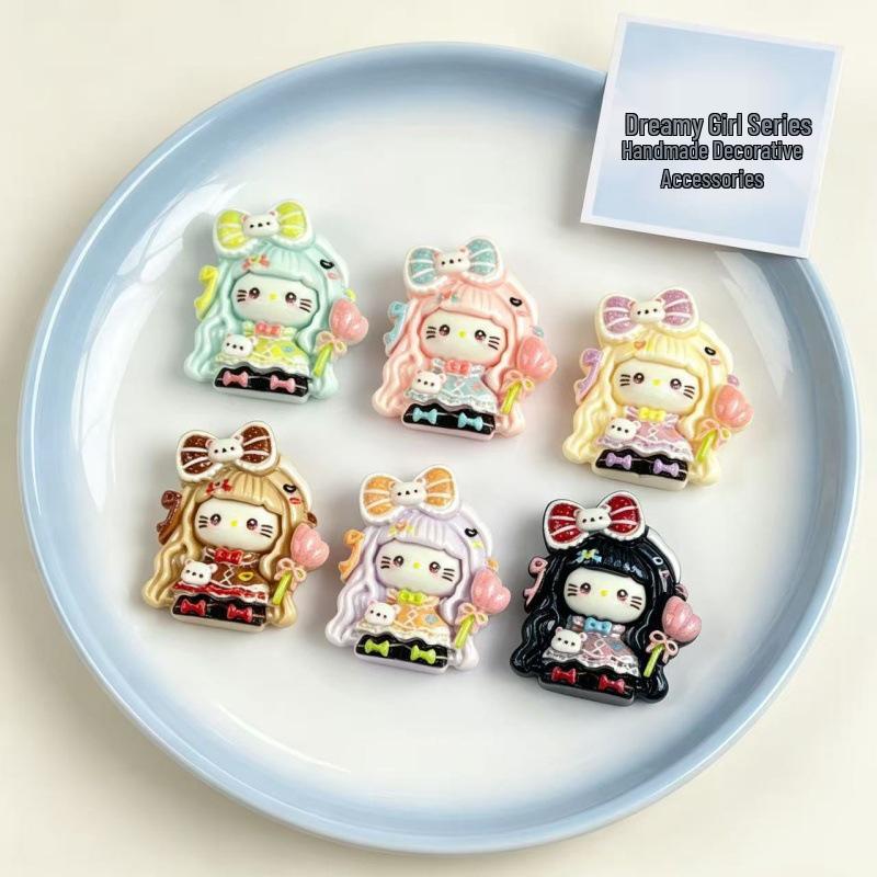 Resin Cartoon Flower Kit: DIY Stationery, Keychain, Hair Clip Accessories