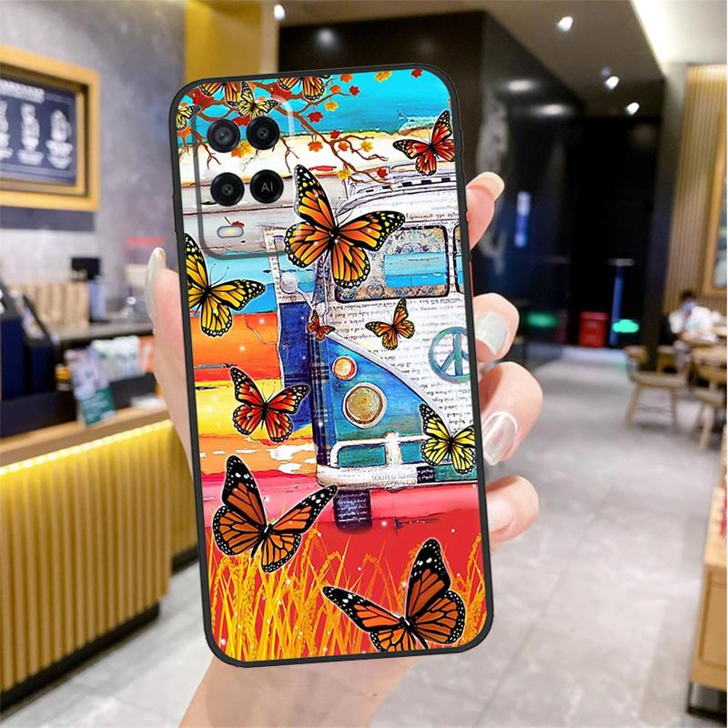 

Hippie Peace Bus and Sunflower Case For Oppo A96 A76 A16 A17 A18 A60 A80 A40 A38 A58 A78 A98 A94 A74 A54 A15 A57 A77 A5 Pro OPPO A5 Pro 5G